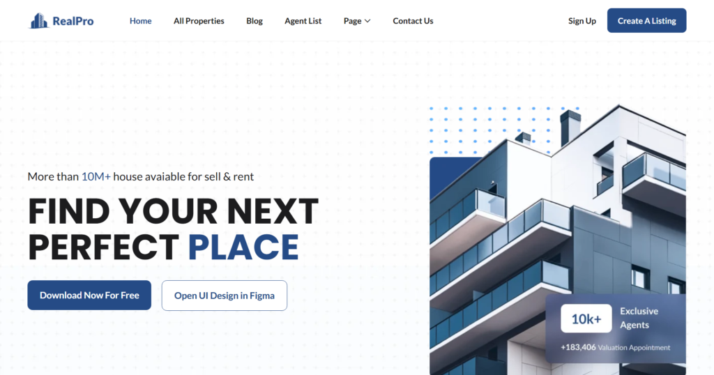 Building Estate Website Development