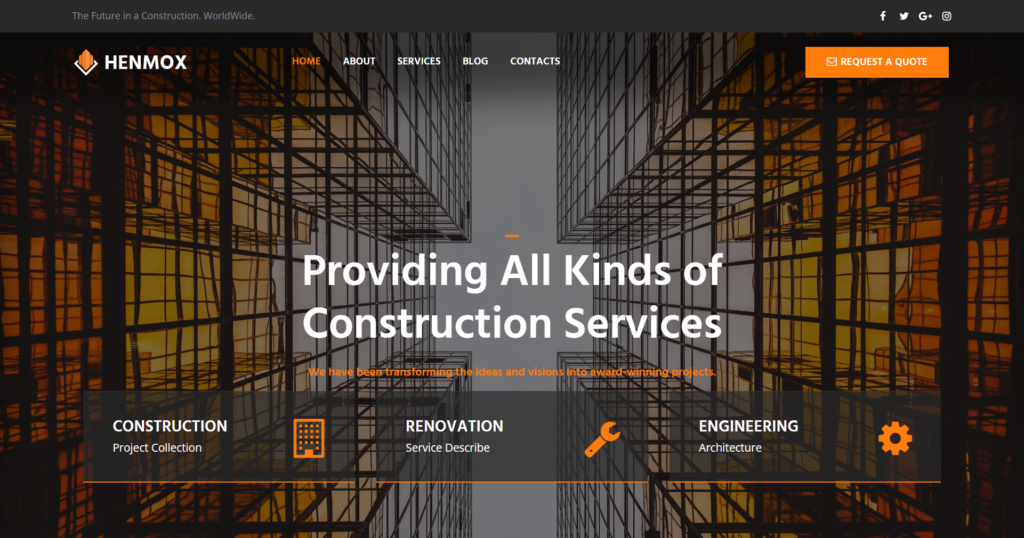 Modern industrial construction gallery showcasing innovative structural engineering and renovation projects.