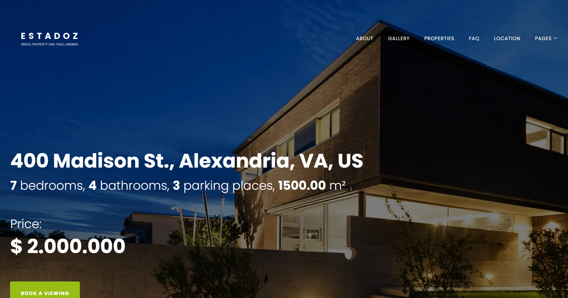 Real estate website design service showing luxury apartment listings and broker tools.