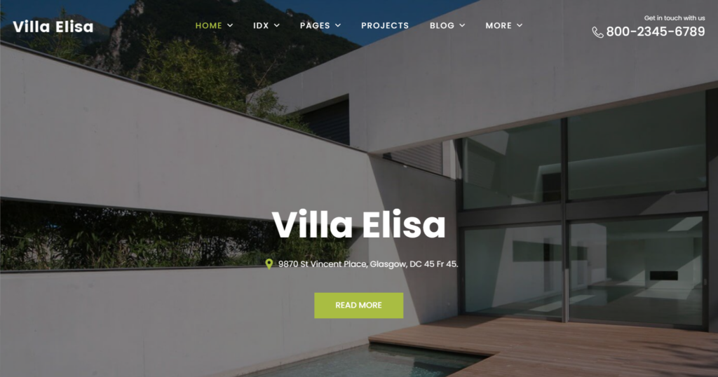 Real estate website design service for property management and home development.