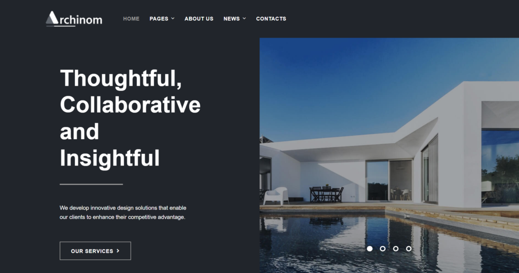 Architecture website design service for individual architects and design firms.