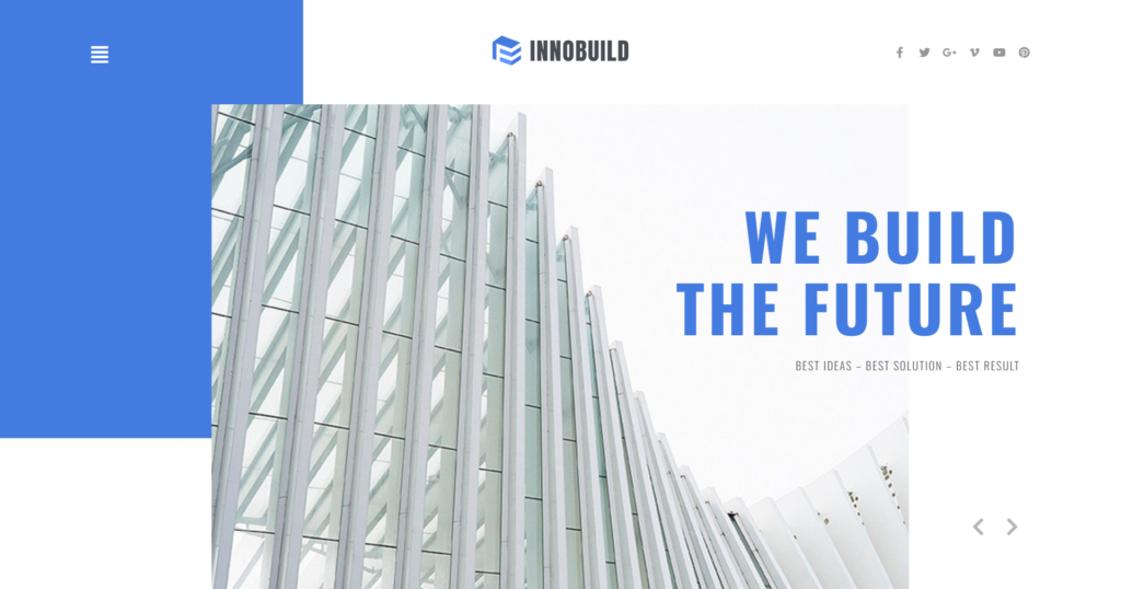 Architecture website design service focusing on innovative exterior and interior design.
