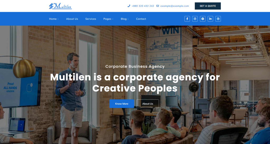 Professional corporate website design service featuring a clean financial advisor landing page with high-authority typography.