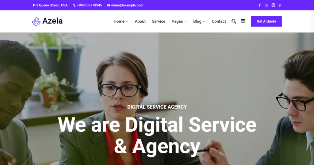 Creative Digital Agency Website Design displaying portfolio and marketing metrics