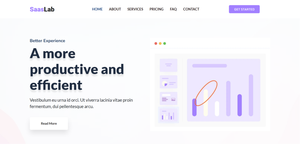 SaaS Website Design displaying software interface on multiple devices