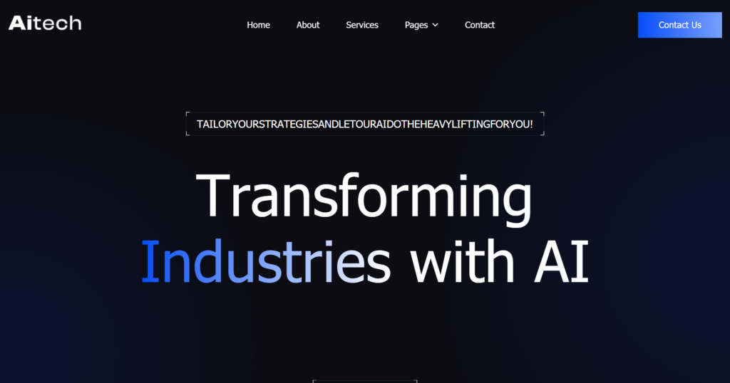 Advanced AI Technology Website Design displaying machine learning data