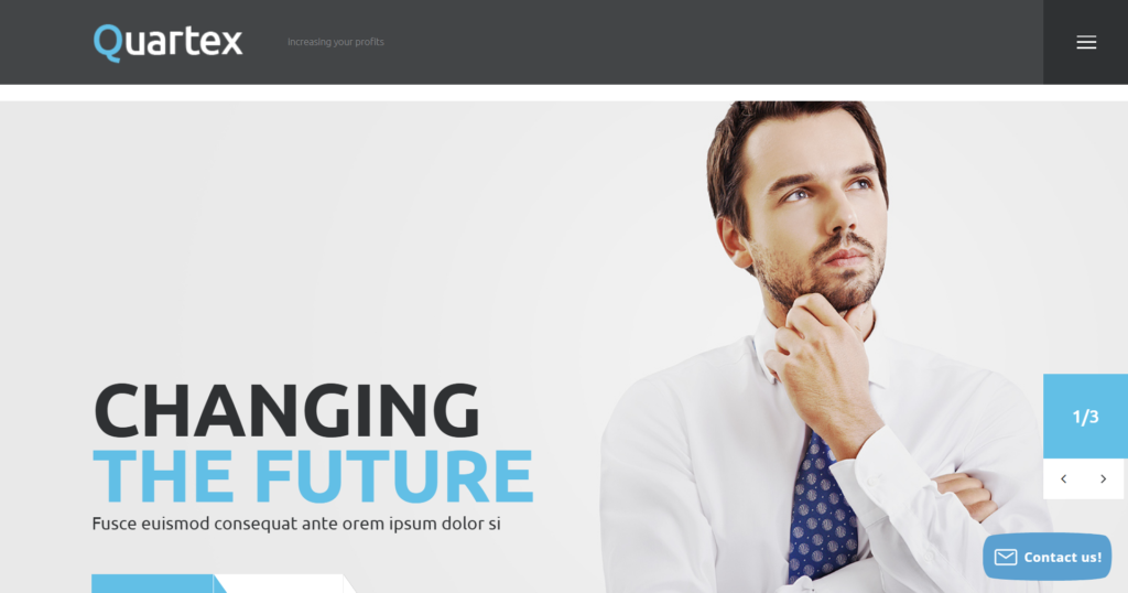 Professional Business Services Website Design showing client management system