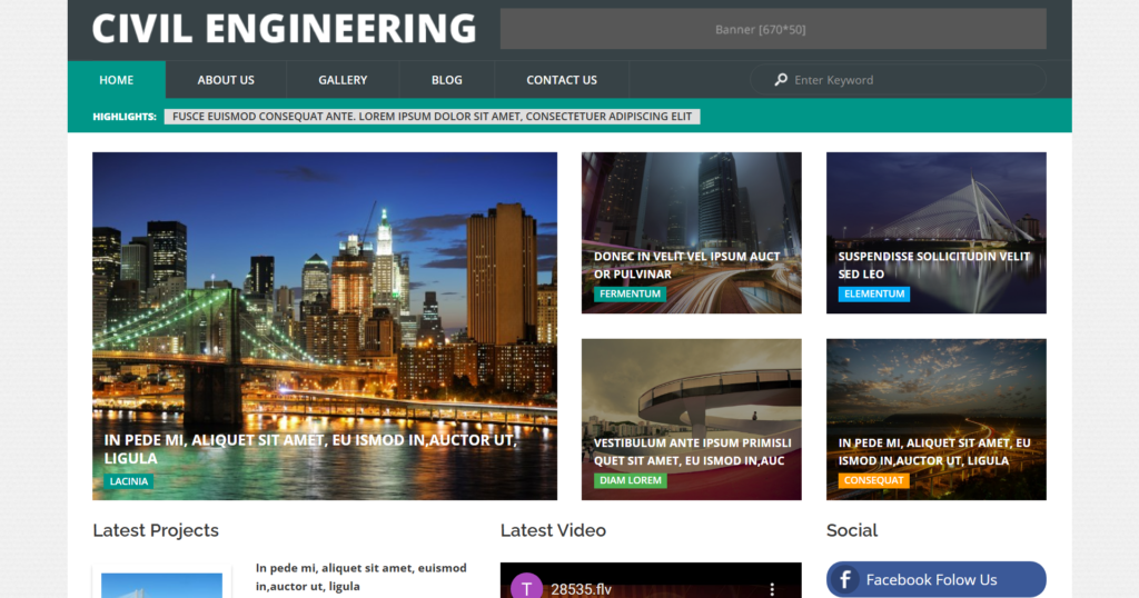 Professional Civil Engineering Website Design showing architectural plans and engineering
