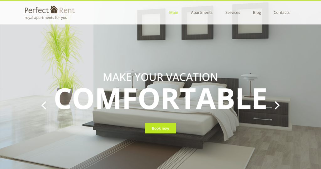 Sleek Rental Website Design showing apartment listings and broker tools
