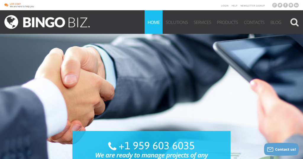 Corporate identity website design showing professional brand services