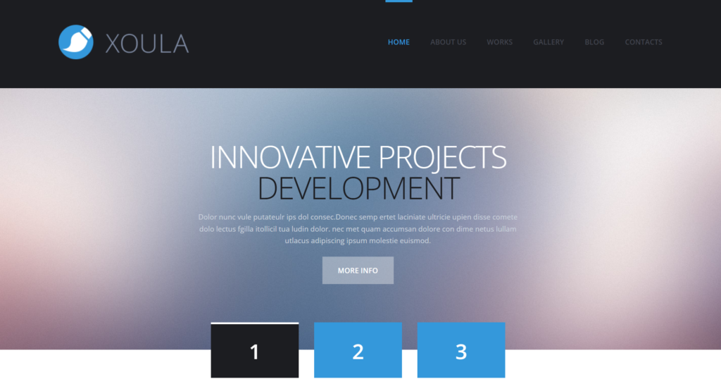 Consulting website design showing enterprise automate business flow and technical success