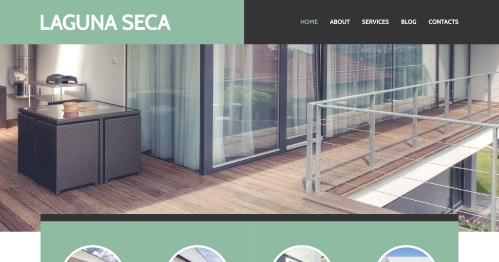 Land broker website design showing real estate development and house investment