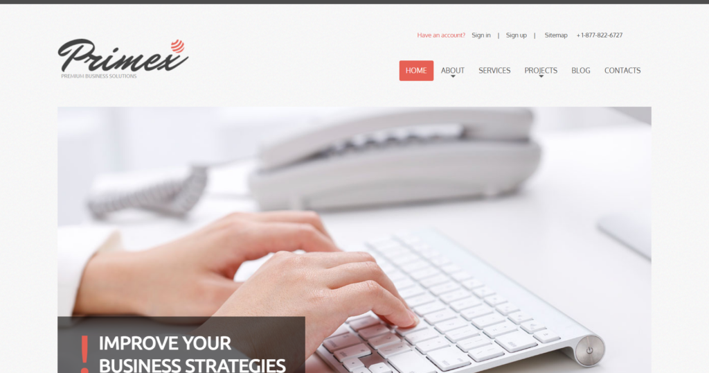 Marketing agency website design showing enterprise automate business flow and success