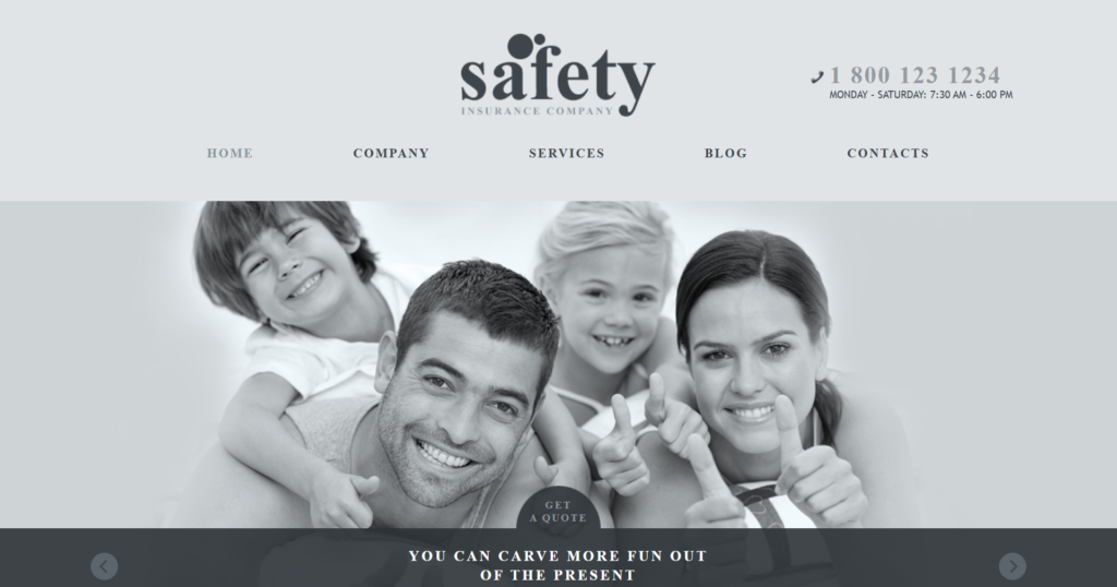 Automated insurance website design showing enterprise flow and safety principles