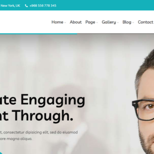 Professional corporate business website design showing technology interface and creative business consultancy