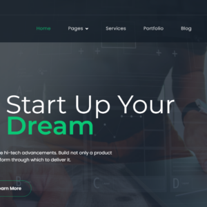 IoT and AI Tech Startup Website Design showing artificial intelligence and web studio services.
