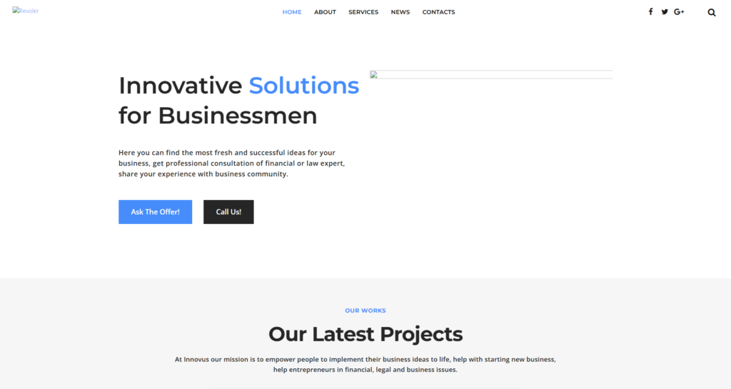 Minimalist Business Website Design showcasing a clean agency portfolio with premium branding.