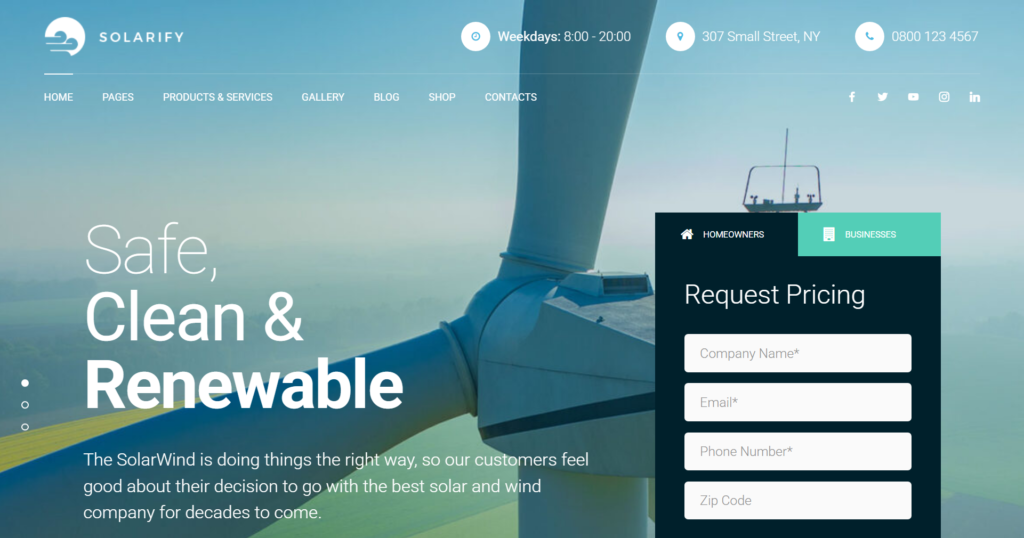 Alternative Eco Energy Website Design