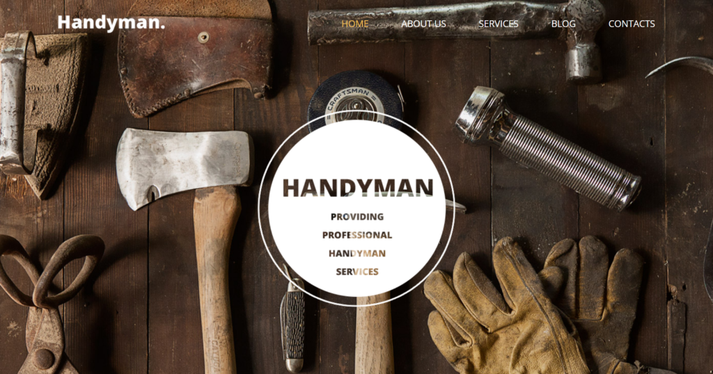 handyman and craftsman website design service | skilled workman using tools for home repair