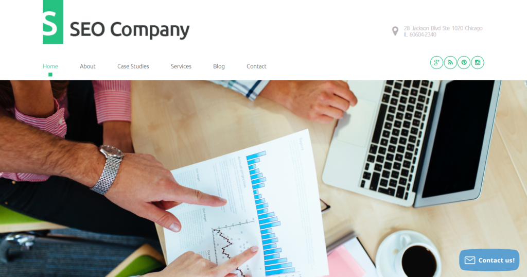 seo company website design service | data analysis interface showing optimization success metrics