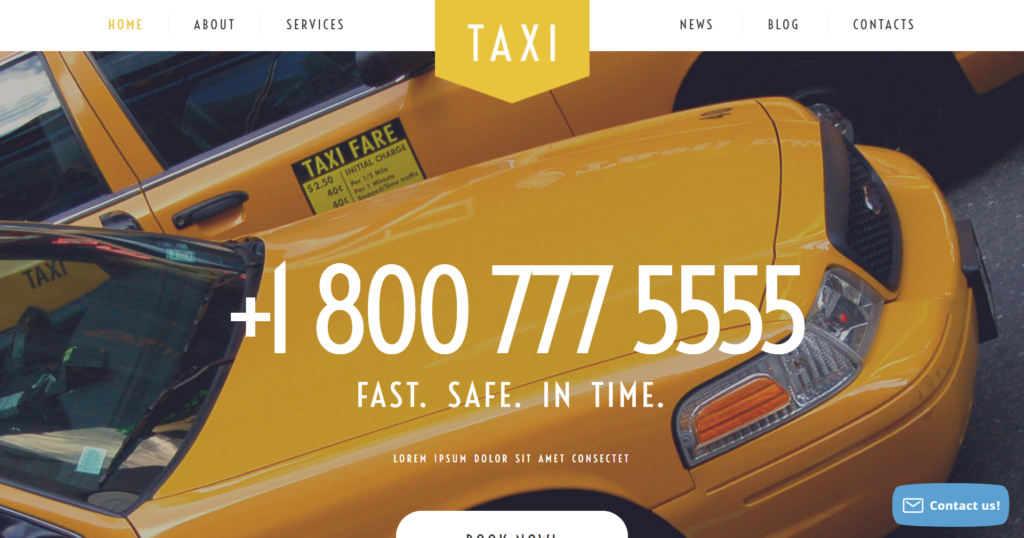taxi service website design service responsive tablet interface displaying city booking map