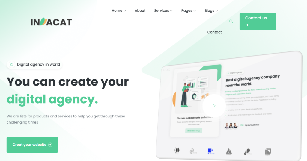 creative business agency website design service clean minimalist dashboard showing marketing analytics