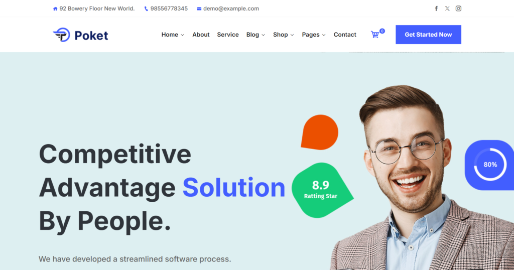 Responsive tablet interface showing digital marketing agency portfolio