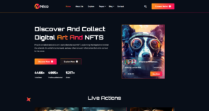 NFT marketplace platform website template design