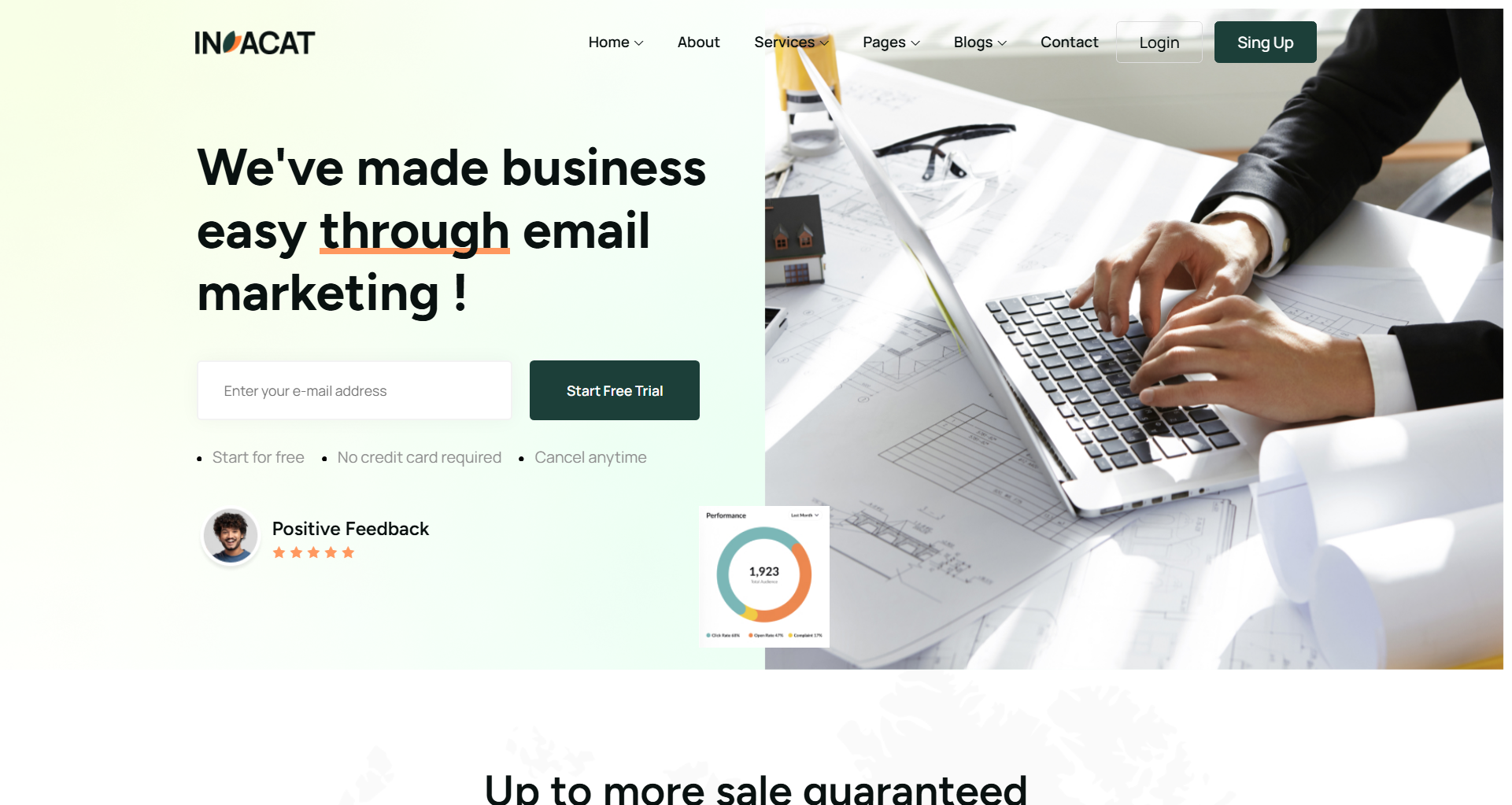 Email marketing website for digital agencies, corporate consulting and technology solution providers specialising in finance and seo