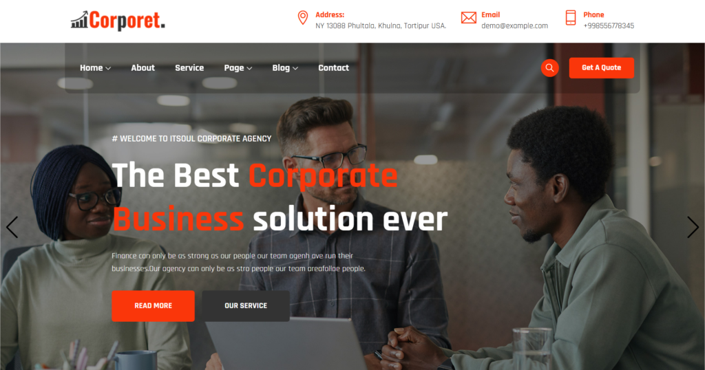 Corporate consulting website solutions for financial advisors, industry technology providers and modern marketing agencies