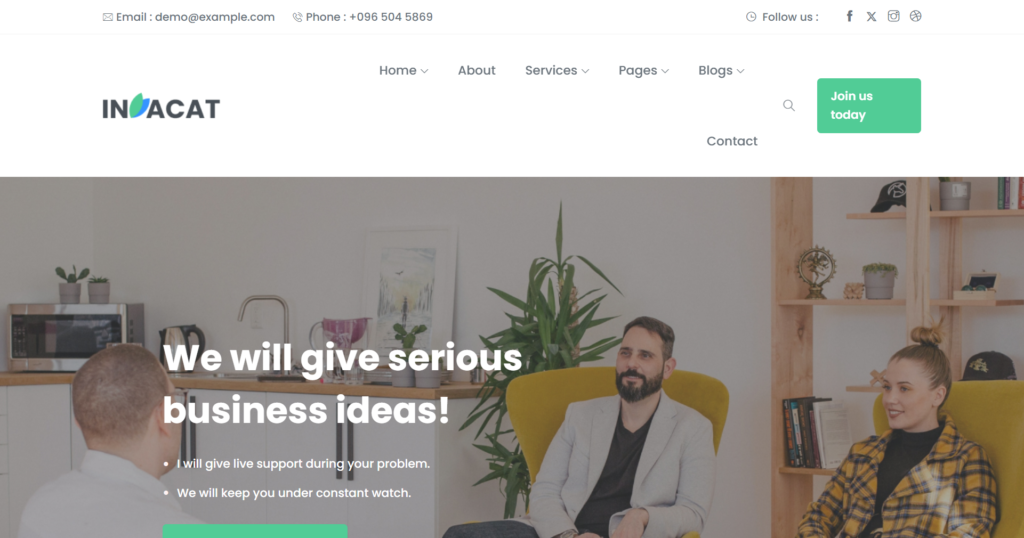 Minimal modern business agency website design featuring corporate software solution technology and marketing integration.