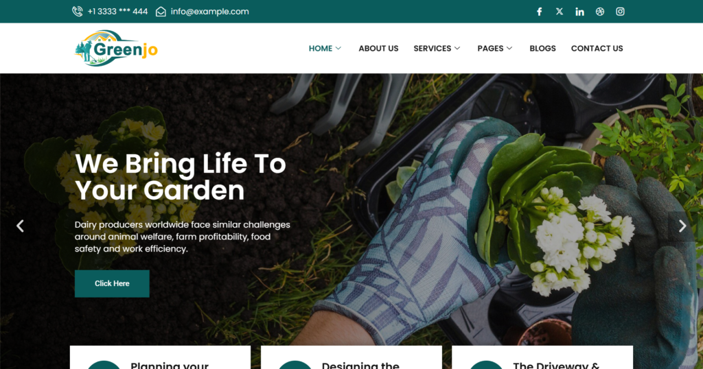 UK landscaping gardening business portfolio showcasing professional garden, lawn care, and plantation services for local clients.