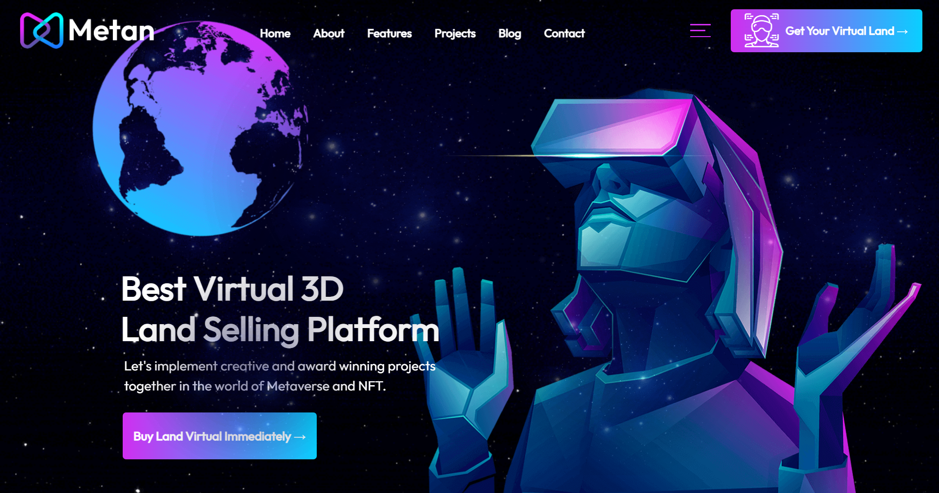 Metaverse platform development for crypto and NFT technology investment finance solutions and creative digital business.