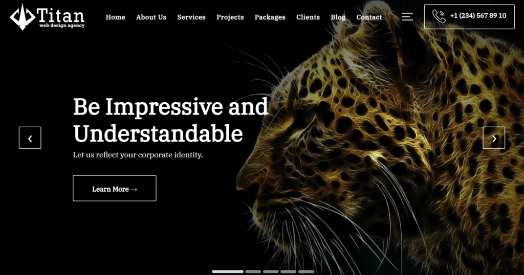 high impact web design agency website UK showcasing creative portfolio and digital services expertise