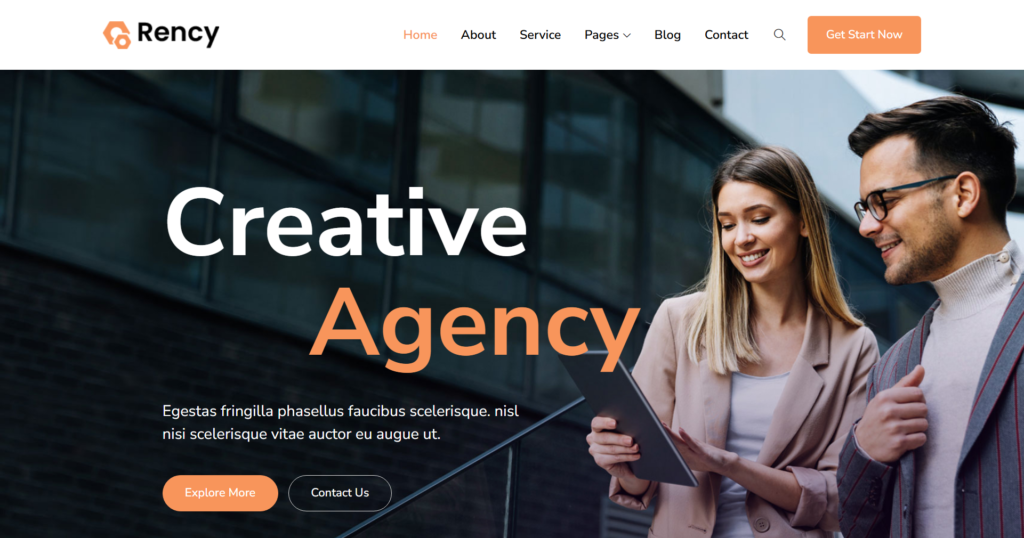 Modern creative agency website design solution showcasing marketing portfolio and corporate consulting capabilities for tourism and travel businesses.