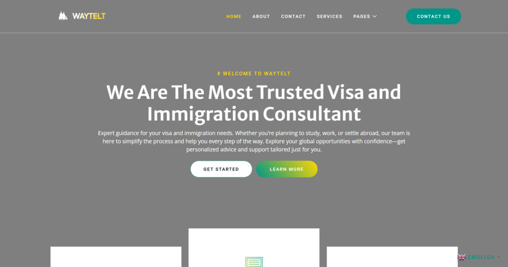 Reliable immigration consulting website providing secure multilanguage document upload and compliant global visa support systems