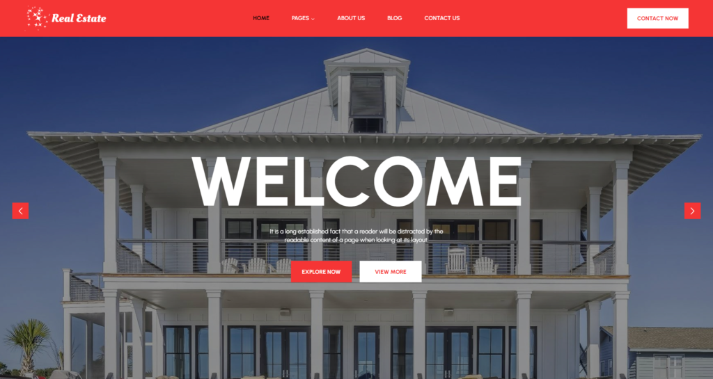 real estate website design UK for property management agencies, focusing on house and apartment listings, rent, and sale capabilities.