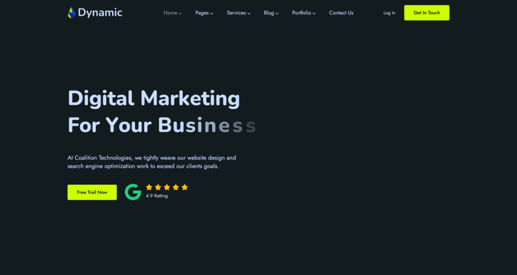 Modern Digital Agency Website Design for corporate consulting and technology firms