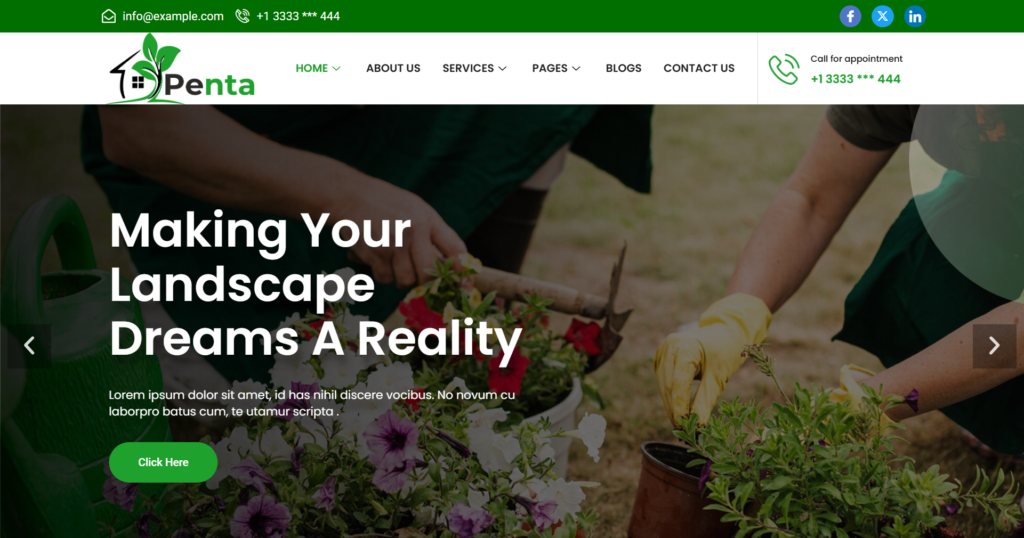 landscaping website design UK - Portfolio website design for UK Gardening and Landscaping businesses, showcasing landscape architects and lawn care services.