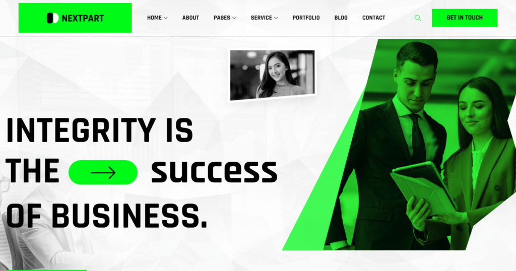 Clean Corporate Agency Business website design focusing on consulting and technology services