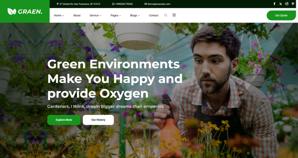 Eco Friendly Website Design for organic tea and sustainable food delivery businesses focusing on environmental standards