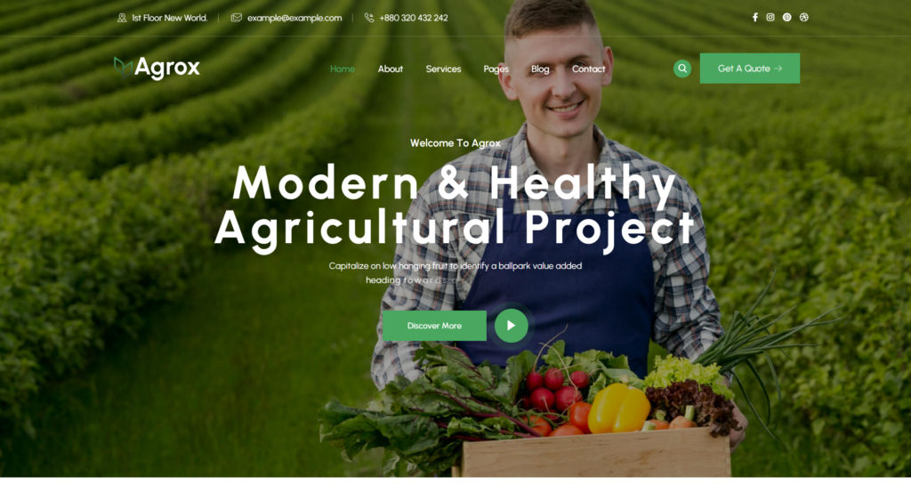 Agriculture Farming website design for UK commercial organic farms, landscape gardeners, and environment businesses, promoting sustainable produce.