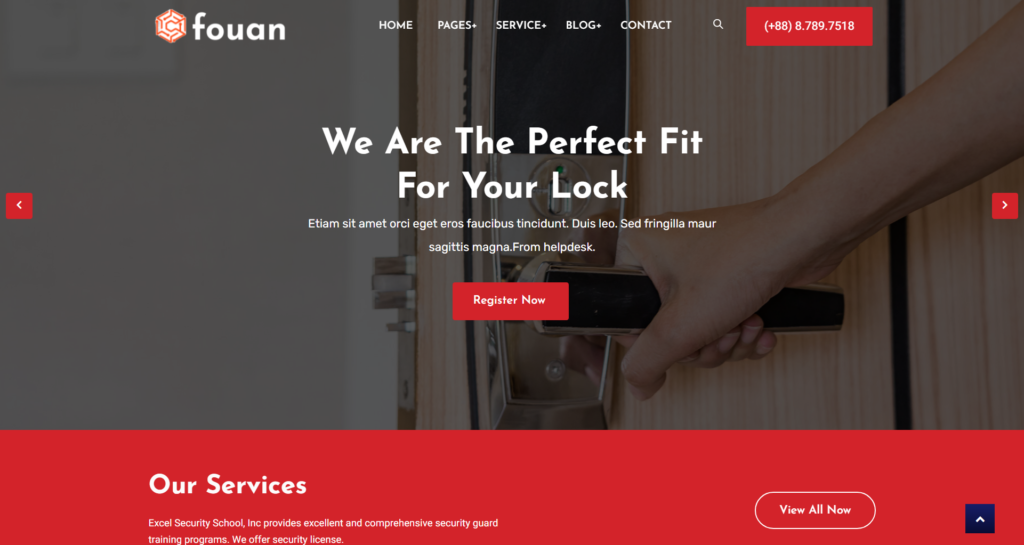 Locksmith Camera CCTV Consulting website design for UK home security, smart lock, surveillance, and wireless security protection services.