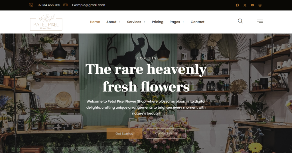 Flower Boutique or shop and florist