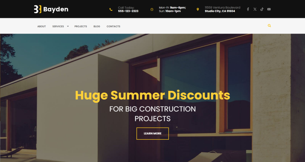 Integrated architecture website design service for design-and-build construction firms.