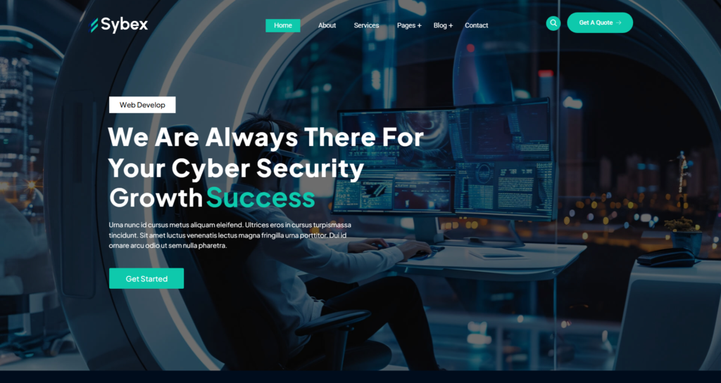 Professional technology website design for cybersecurity firms and IT security consultants.