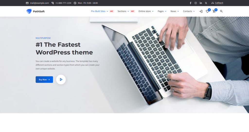 eCommerce landing page design service showing a fast and modern online store layout.
