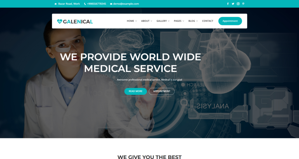 Professional Medical Website Design Service showing a patient portal and clinic information.