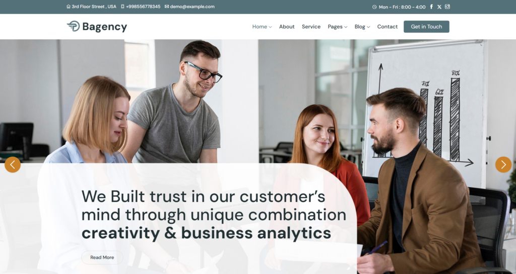Modern Web Business Website Design showing professional it solutions