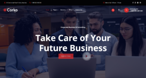Professional Consulting Website Design showing corporate business solutions